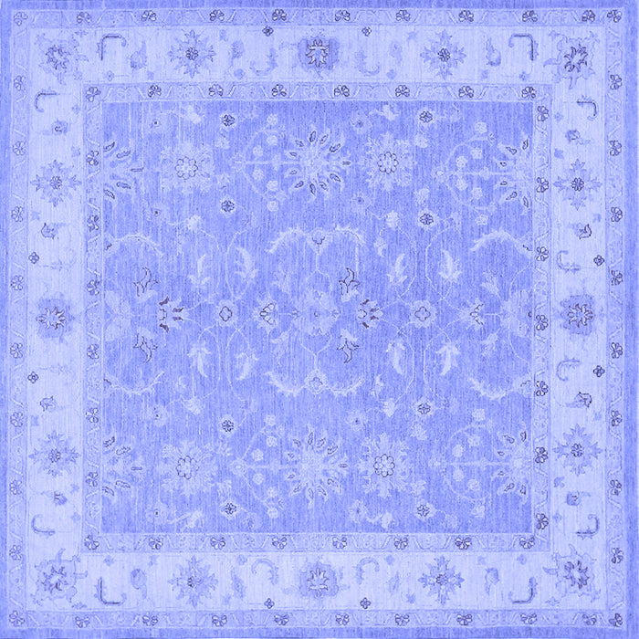 Square Persian Blue Traditional Rug, tr1473blu