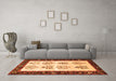 Machine Washable Persian Orange Traditional Area Rugs in a Living Room, wshtr1474org