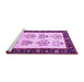 Sideview of Machine Washable Persian Purple Traditional Area Rugs, wshtr1474pur