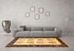 Machine Washable Persian Brown Traditional Rug in a Living Room,, wshtr1474brn