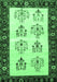 Machine Washable Persian Emerald Green Traditional Area Rugs, wshtr1474emgrn