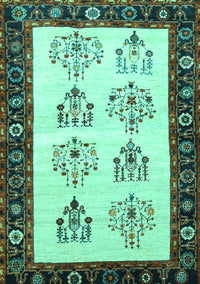 Persian Turquoise Traditional Rug, tr1474turq