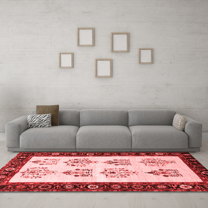Traditional Red Washable Rugs