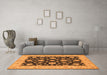 Machine Washable Persian Orange Traditional Area Rugs in a Living Room, wshtr1475org
