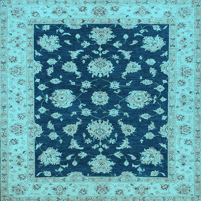 Square Persian Light Blue Traditional Rug, tr1475lblu