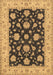 Machine Washable Persian Brown Traditional Rug, wshtr1475brn