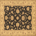 Square Persian Brown Traditional Rug, tr1475brn