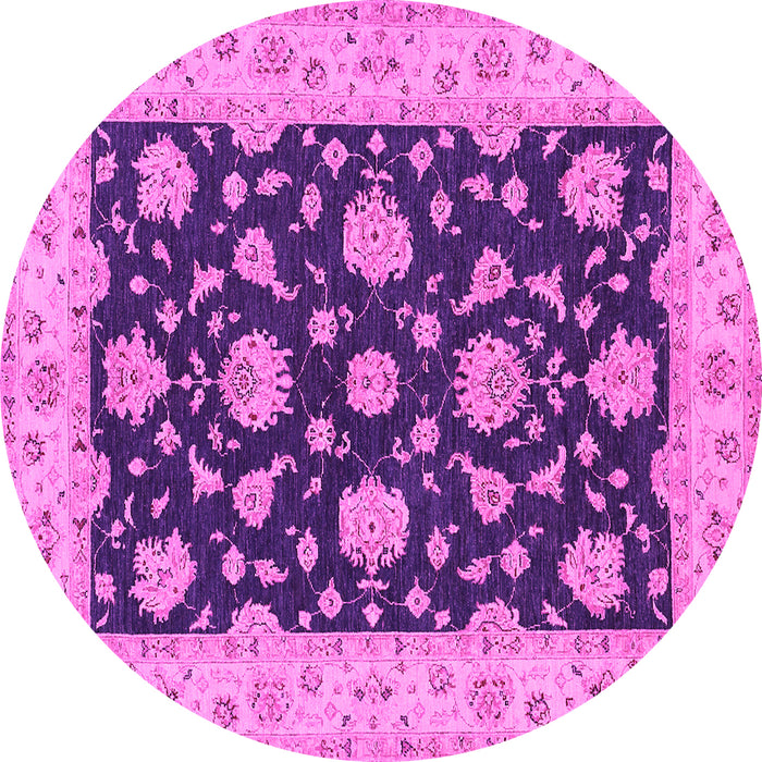 Round Persian Pink Traditional Rug, tr1475pnk