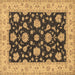 Square Machine Washable Persian Brown Traditional Rug, wshtr1475brn