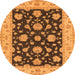 Machine Washable Persian Orange Traditional Area Rugs, wshtr1475org