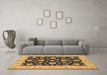 Machine Washable Persian Brown Traditional Rug in a Living Room,, wshtr1475brn