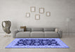 Machine Washable Persian Blue Traditional Rug in a Living Room, wshtr1475blu