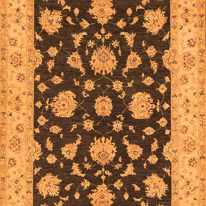 Serging Thickness of Machine Washable Persian Orange Traditional Area Rugs, wshtr1475org