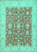 Oriental Turquoise Traditional Rug, tr1476turq