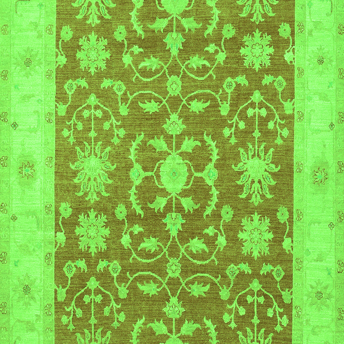 Oriental Green Traditional Rug, tr1476grn