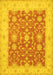 Oriental Yellow Traditional Rug, tr1476yw