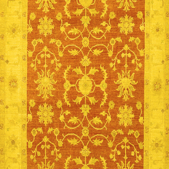 Oriental Yellow Traditional Rug, tr1476yw