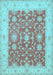 Oriental Light Blue Traditional Rug, tr1476lblu
