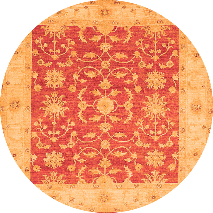 Machine Washable Oriental Orange Traditional Area Rugs, wshtr1476org