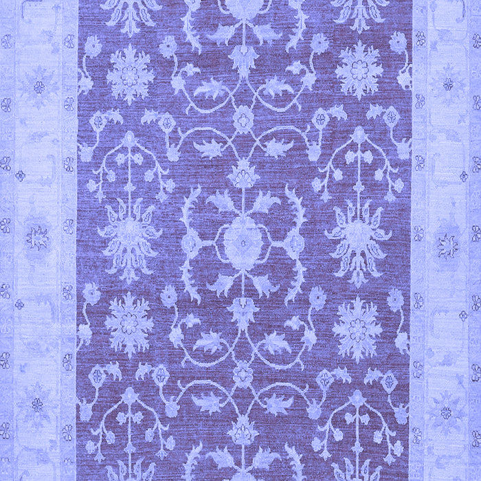 Machine Washable Oriental Blue Traditional Rug, wshtr1476blu