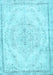 Machine Washable Persian Light Blue Traditional Rug, wshtr1477lblu