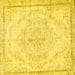 Square Persian Yellow Traditional Rug, tr1477yw