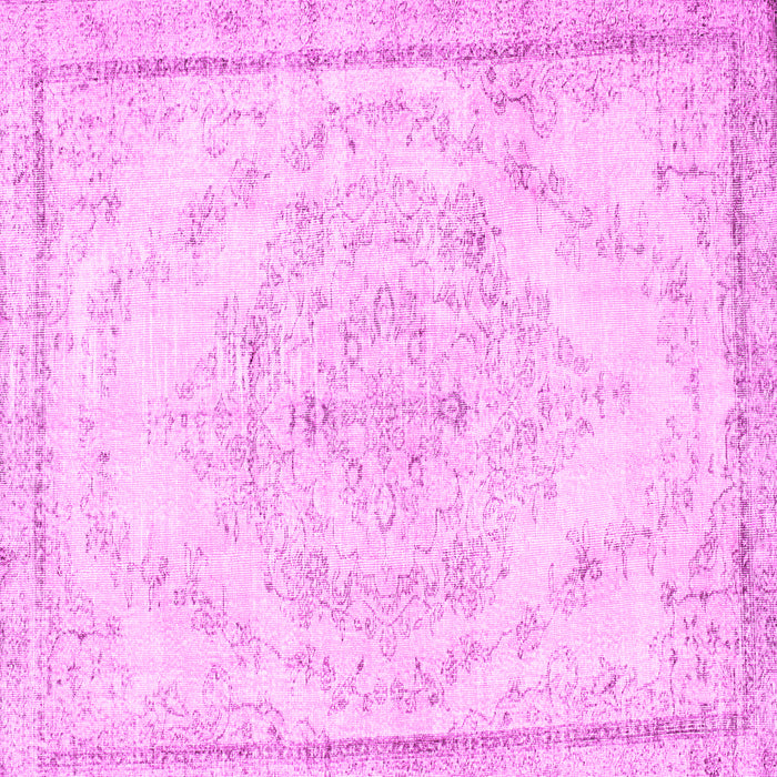 Square Machine Washable Persian Pink Traditional Rug, wshtr1477pnk