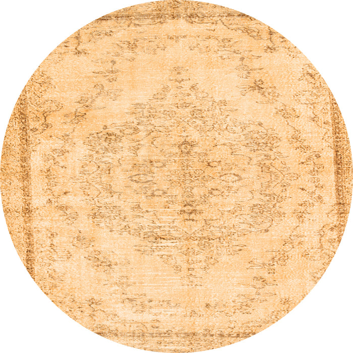 Square Persian Orange Traditional Rug, tr1477org