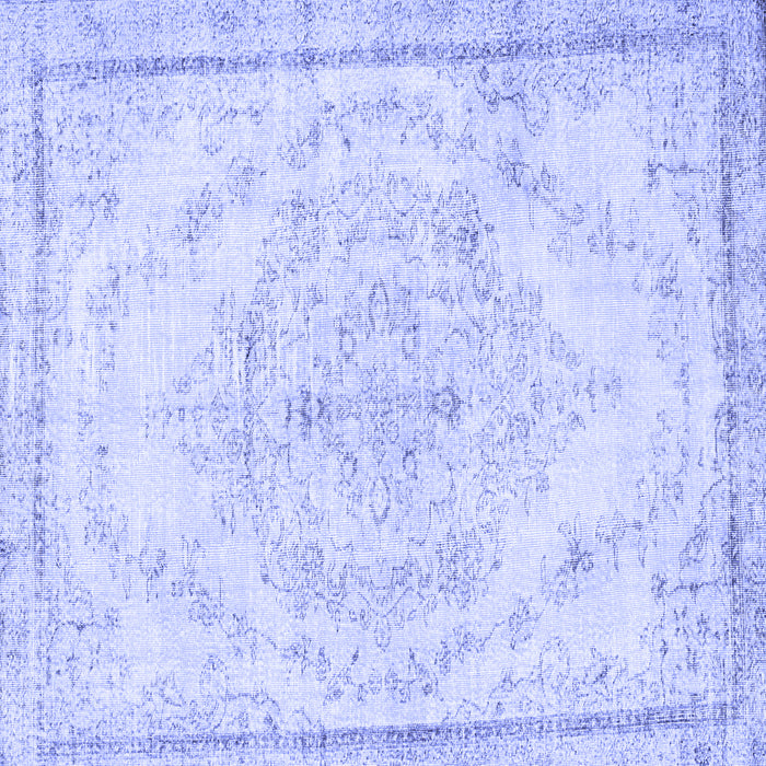 Square Persian Blue Traditional Rug, tr1477blu