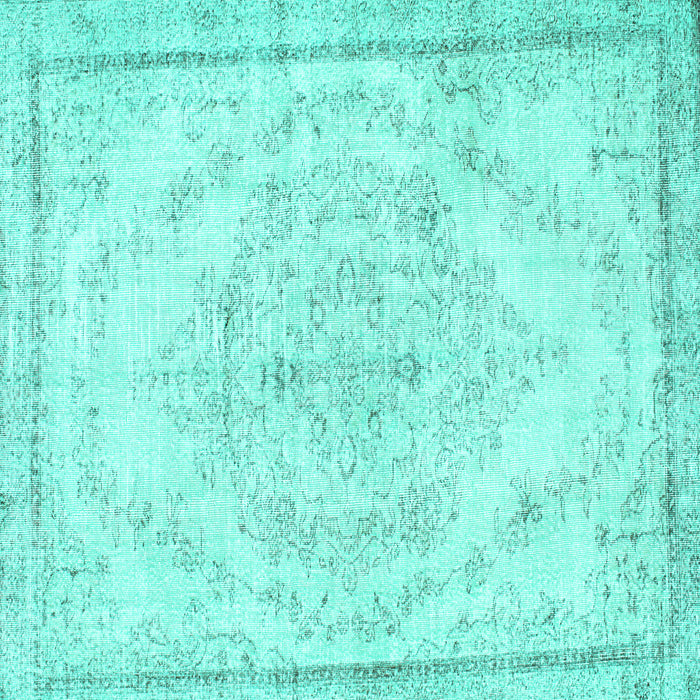 Square Persian Turquoise Traditional Rug, tr1477turq