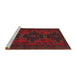 Sideview of Machine Washable Traditional Bakers Brown Rug, wshtr1478