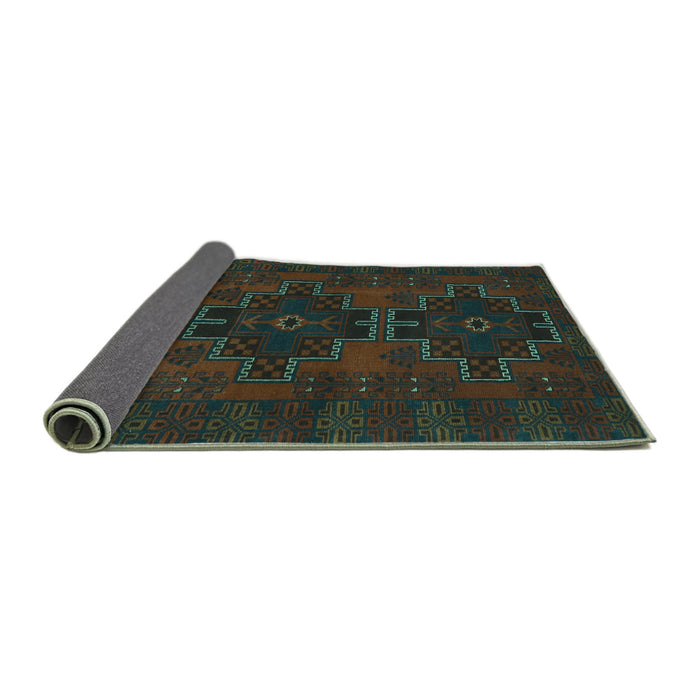 Sideview of Persian Turquoise Traditional Rug, tr1478turq
