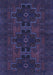 Machine Washable Persian Blue Traditional Rug, wshtr1478blu