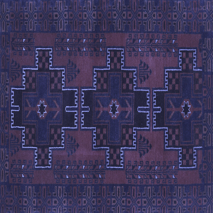 Square Persian Blue Traditional Rug, tr1478blu