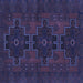 Square Persian Blue Traditional Rug, tr1478blu