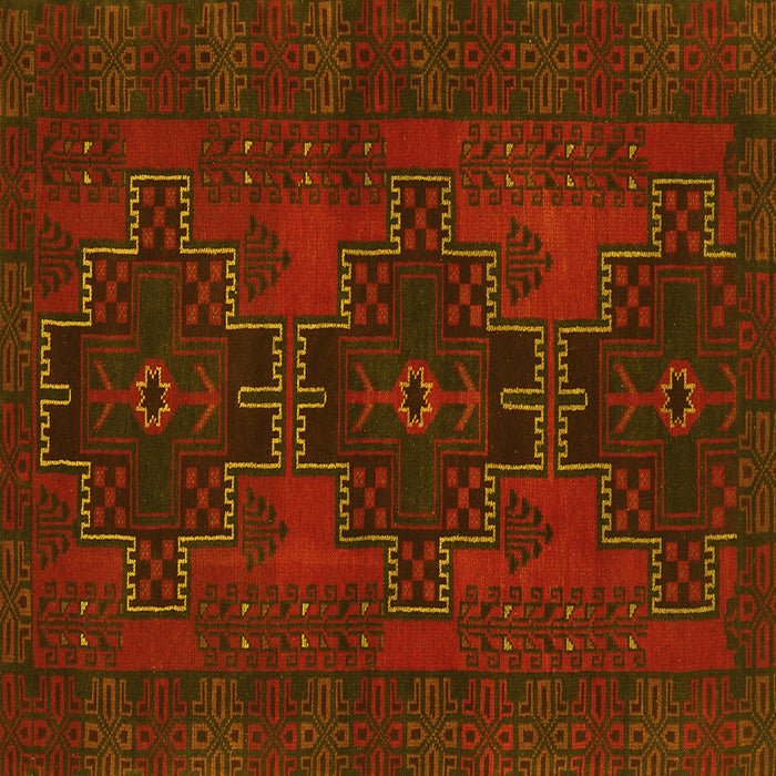 Square Persian Yellow Traditional Rug, tr1478yw