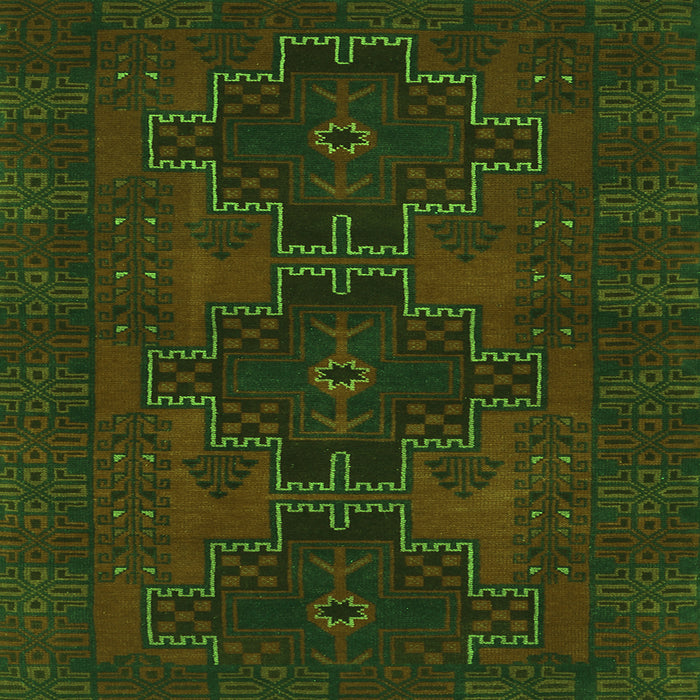 Serging Thickness of Persian Green Traditional Rug, tr1478grn