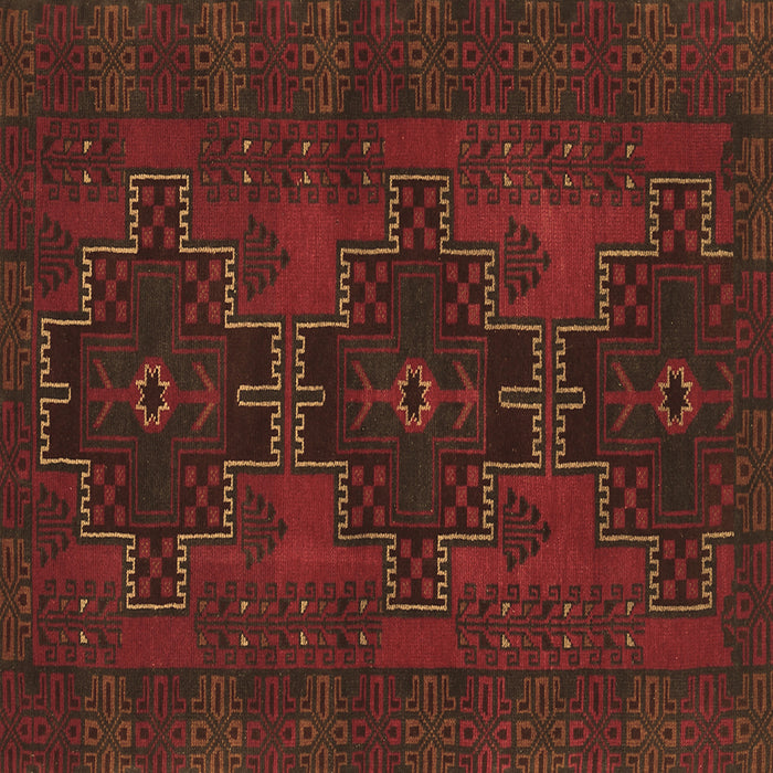 Square Machine Washable Persian Brown Traditional Rug, wshtr1478brn