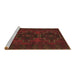 Sideview of Machine Washable Persian Brown Traditional Rug, wshtr1478brn