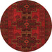 Square Persian Orange Traditional Rug, tr1478org
