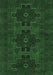 Machine Washable Persian Emerald Green Traditional Area Rugs, wshtr1478emgrn