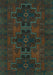 Machine Washable Persian Turquoise Traditional Area Rugs, wshtr1478turq