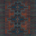 Square Persian Light Blue Traditional Rug, tr1478lblu