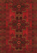 Serging Thickness of Machine Washable Persian Orange Traditional Area Rugs, wshtr1478org