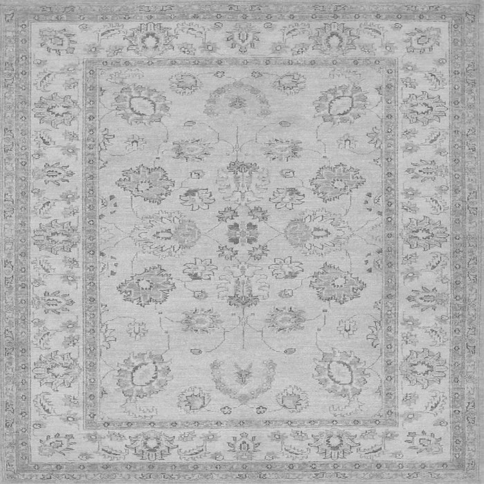 Round Machine Washable Oriental Gray Traditional Rug, wshtr1479gry