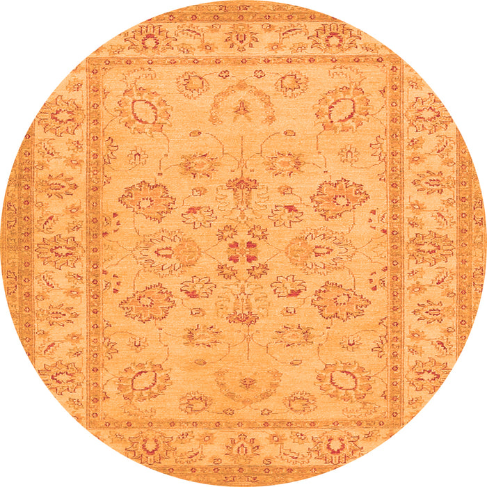 Machine Washable Oriental Orange Traditional Area Rugs, wshtr1479org