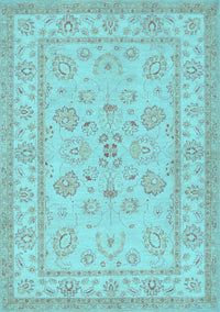 Oriental Light Blue Traditional Rug, tr1479lblu