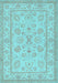 Oriental Light Blue Traditional Rug, tr1479lblu