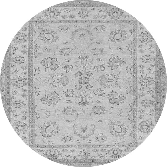 Square Oriental Gray Traditional Rug, tr1479gry