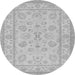 Square Oriental Gray Traditional Rug, tr1479gry
